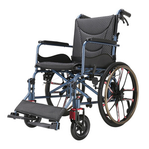 Silla de Ruedas Manual Siwell de Aleación de Aluminio, Plegable, Ligera y Portátil, con Asiento Cómodo para Personas Mayores y con Discapacidad - Product Image 1