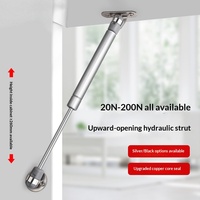 Amortisseur hydraulique pour porte d'armoire, tige télescopique pneumatique, support de rabat supérieur, fermeture douce, moderne, réglable pour cuisine et salle de bain