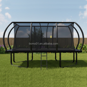 <span class=keywords><strong>Trampoline</strong></span> rectangulaire Zoshine 10x17FT avec poteaux courbes, cadre robuste, filet de sécurité, échelle antidérapante, <span class=keywords><strong>mousse</strong></span> en polypropylène - Product Image 1