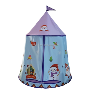 Tente de jeu pliable pour enfants, maison de jeu intérieure et extérieure pour garçons, filles, bébés, tout-petits, design de Noël - Product Image 1