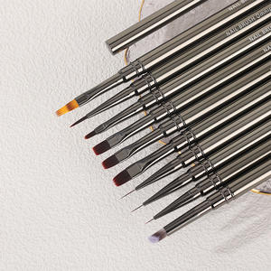 Nagel Levert Franse Pistool Kleur Metalen Handvat Nail Art Borstel Groothandel Acryl - Product Image 4