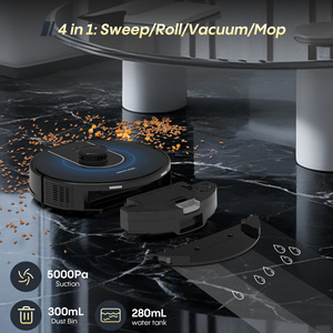 Robot aspirateur 3-en-1 humide/sec 5000 Pa avec gyroscope, nettoyage automatique, serpillière, pour maison, garage, hôtel, extérieur, à batterie - Product Image 3
