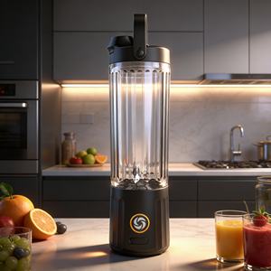 Licuadora Portátil de 550 ml con Batería, para Hacer Smoothies, para Coche, Uso en Exteriores, Recargable por USB, de Alta Resistencia, Potente, con 6 Cuchillas - Product Image 2