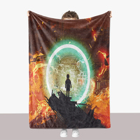 Couverture en flanelle de canapé de qualité supérieure, couverture confortable utilisée pour les lits doubles, couvertures portables en polaire sherpa personnalisées