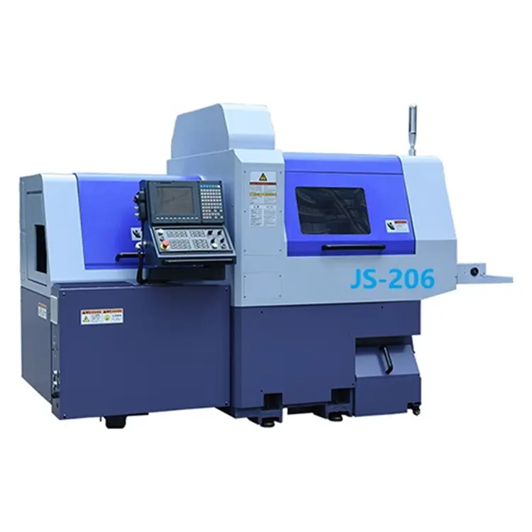 JS206 CNC tornio precisione metallo sistema di controllo 75mm Bar passaggio macchina utensile