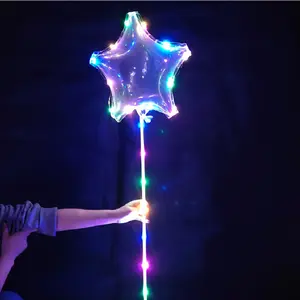 Renkli Led Balon lamba yanıp sönen Balon yeni yıl düğün dekorasyon PVC özel Bobo Ballon 18/20 inç özel Logo DY