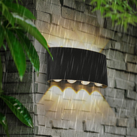 Applique murale LED extérieure en aluminium postmoderne étanche IP65 avec éclairage haut/bas, certifiée CE/FCC, lumière chaude/blanche