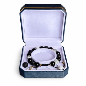 Elegant Bracelet Box Luxury Hinged PU Leather Jewelry Packaging Box Velvet <b>Insert</b> Foil Stamping Custom Logo OEM ODM Accepted - Product Image 6