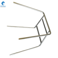 Pied décoratif de base de cadre de chaise de tube en métal noir mat de 430mm pour meubles