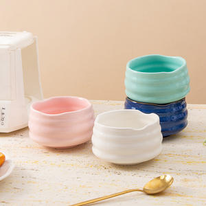 Bol en céramique de Chaozhou DW866Y 4,5 pouces, couleur unie, pour usage domestique, petit-déjeuner, yaourt, salade, design personnalisé - Product Image 4