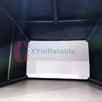 Tente de simulateur de golf gonflable portable d'extérieur avec logo personnalisé pour la pratique du simulateur