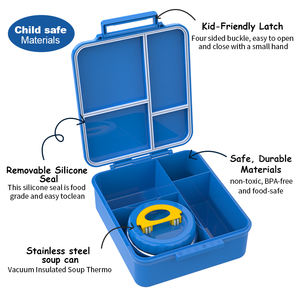 Lonchera Térmica Aohae Personalizada Rosa, Hermética, para Niños, para la Escuela, Viajes, Bento para Bebés - Product Image 4