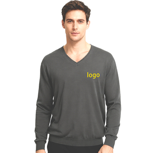 Pull en coton vierge de haute qualité OEM, tricoté, pull à col rond, GOTS, automne, manches longues, pull décontracté pour homme, pulls d'hiver - Product Image 1