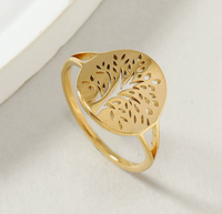 Meistverkaufter Edelstahl Unisex-Ring, Modischer Personalisierter Runder Hohlschmuck, Großhandel ab Werk