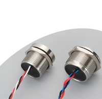 Interrupteur tactile piézoélectrique étanche instantané Yuda Electronic Metal IP67 12/16/19/22mm 1NO/2NO