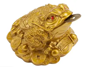 Feng Shui Geld Frosch Glück Geld Kröte Dekorationen Ideal für die Anziehung von Reichtum