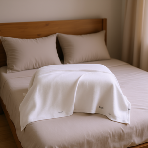 Manta de Cama de Algodón, Tejido Sólido, Rectangular, Minimalista, para Todas las Estaciones, Lavable a Máquina, Textil para el Hogar - Product Image 2