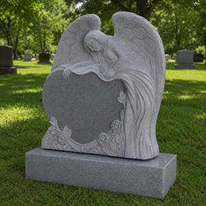 Sculpture en granit antique Rose Pamplemousse, pierre tombale, monument funéraire - Product Image 3