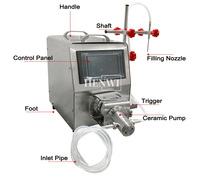 Henwi 1 buses remplisseur en céramique semi-automatique goutte pour les yeux liquide dosage 5ml tube à essai laboratoire flacon machine de remplissage avec haute précision