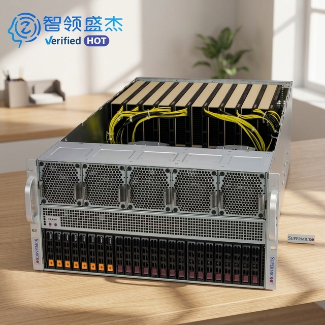 GPU SuperServer SYS-821GE-TNHR 8U Rack Type for LLM GPT AI Model Training NVI H100 H200 8-GPU Computer Server