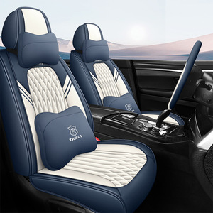 Housses de siège de voiture universelles en <span class=keywords><strong>cuir</strong></span> pleine fleur Fengshang de luxe, neuves, tout inclus, pour fourgonnettes, camions et SUV, lot de 9 pièces, vente en gros - Product Image 1