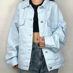 Veste en jean pour femme 2025 – Manteau en denim délavé boutonné, tendance et mignon - Product Image 6
