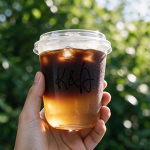 Vasos de Plástico PP Desechables Transparentes Esmerilados con Logotipo Personalizado de 12oz, 16oz y 24oz, en Forma de U, con Tapa, para Bodas, Jugos, Refrescos y Bebidas - Product Image 2