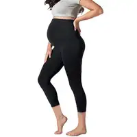 Kadın hamile tayt üzerinde göbek gebelik Yoga pantolon aktif giyim egzersiz tayt