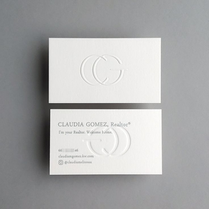 Wholesale Custom Embossed Debossed Logo Texture Business Cards Coated Paper Vanishing Printing Handling 'Thank You' Labels Tags - Product Image 4