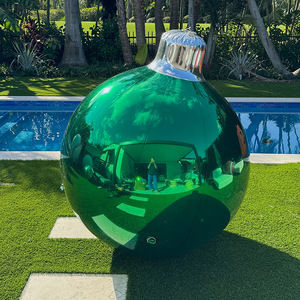 Bola Metálica Inflable de Doble Capa, Grandes Bolas de Discoteca Brillantes con Bomba de <span class=keywords><strong>Aire</strong></span>, Globo de PVC Reutilizable para Decoración de Grandes Eventos - Product Image 3