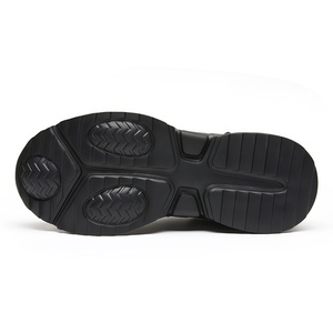 Zapatillas Deportivas Casuales de Diseño de Lujo para Hombre, Totalmente <span class=keywords><strong>Negras</strong></span>, Transpirables, de Malla y Cuero Sintético, con Suela Acolchada de EVA, a la Moda - Product Image 4