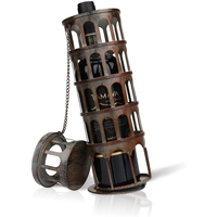 Casier à vin or luxe décoratif debout Type affichage métal comptoir empilable verre bouteille support de stockage casier à vin en bois