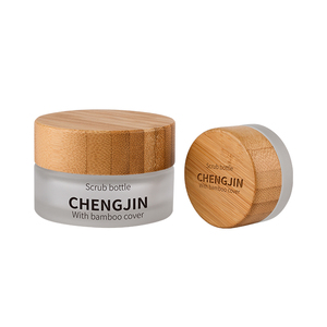Packaging <strong>Container</strong> 30g 50g 100g 150g 8oz <strong>Bamboo</strong> Body Butter Face Cream Frosted Cosmetic Glass Jars With <strong>Bamboo</strong> Wooden Lid - Product Image 4