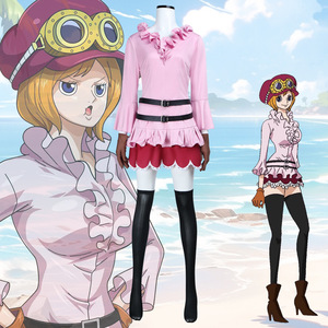 Costume de cosplay Koala pour femmes, tenue d'Halloween Anime Manga, jupe rose rouge, haut, ceinture noire, taille adulte - Product Image 2