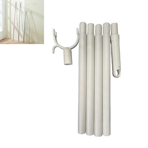 Usine en gros vêtements crochet pôle facile <span class=keywords><strong>à</strong></span> étendre 48-129cm Pp en plastique rétractable télescopique vêtements séchage pôle - Product Image 1