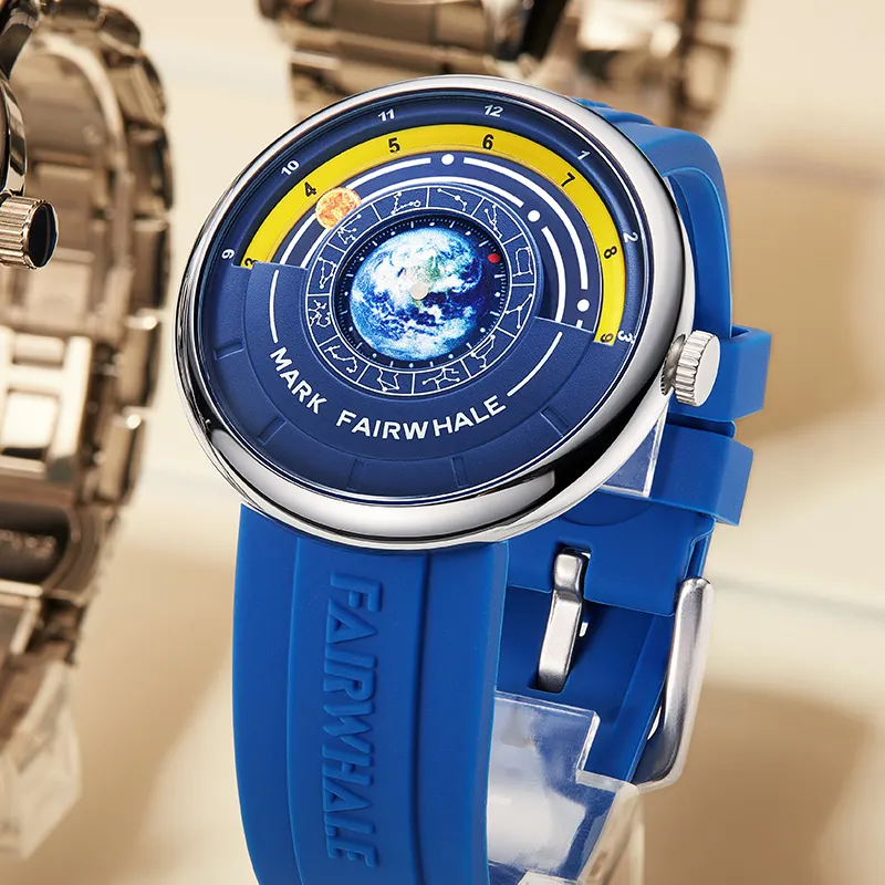 Jam tangan kuarsa untuk pria, arloji baru 2023 kulit otomatis mewah tahan air 3atm