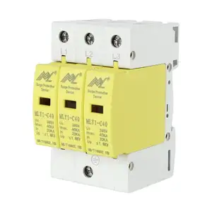3p 40ka~80ka ~385V House Surge Protector Protective Low-Voltage Arrester Device 3p+N Lightning Protection AC SPD