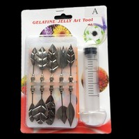 Aiguilles de modelage 3D en acier inoxydable pour fleurs en gelée, moules à gélatine, décoration florale, pâtisserie, gâteaux, desserts, roses, tulipes, pivoines