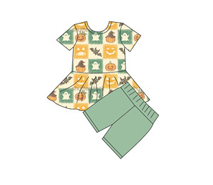 Abbigliamento Coordinato <span class=keywords><strong>Mamma</strong></span> e Figlia <span class=keywords><strong>in</strong></span> Bambù, Vestito a Maniche Corte e Pantaloncini Tinta Unita, Abito Estivo Boutique per Bambini - Product Image 4