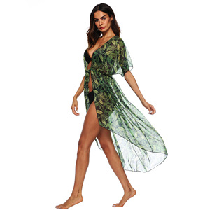 Venta al por mayor de Kaftanes Personalizados Estampados de Gasa para Playa, Kimonos de Verano, Cárdigans Bohemios para Mujer, Bikinis Sexys y Ropa de Playa - Product Image 5