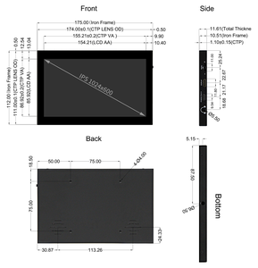 Bán Hot 7 inch 1024*600 <span class=keywords><strong>Raspberry</strong></span> <span class=keywords><strong>Pi</strong></span> Bảng điều khiển công nghiệp HD-MI/USB Giao diện hiển thị di động LCD module - Product Image 2