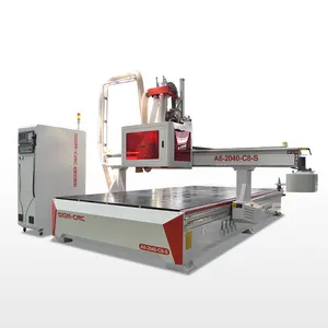 A6 series 2040 ATC wood cnc router A6-2040-C8-S woodworking machine with automatic steering saw for wood cutting