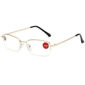 Lunettes de <span class=keywords><strong>lecture</strong></span> classiques Gyuehong Premium, élégantes, en métal demi-cerclé, anti-lumière bleue, en résine dorée, pour presbytes - Product Image 5