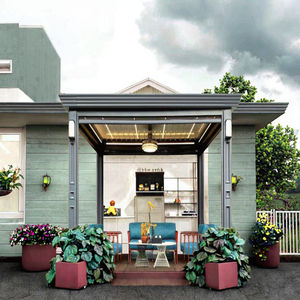 Arbres en aluminium modernes et imperméables, respectueux de l'environnement, style chinois, jardin extérieur, patio, toit à lames, stores à glissière, personnalisables, nature - Product Image 3