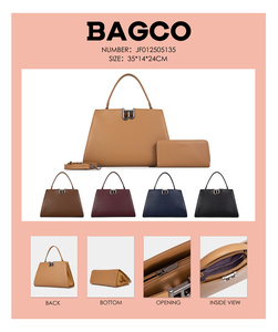 Bagco品牌女包手袋制造商San a主要批发Bolsas Para Mujer时尚PU皮革女士品牌手袋 - Product Image 6