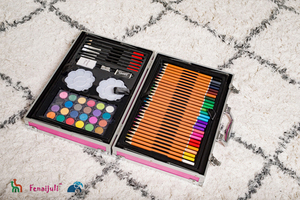 145 Cái Dầu Pastel Marker Màu Nước Sơn Bút Chì Màu <span class=keywords><strong>Deluxe</strong></span> Trẻ Em Art Set Với Hộp Nhôm - Product Image 5