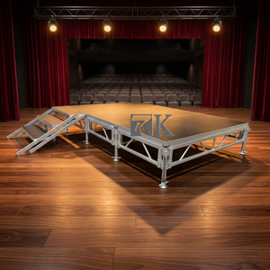 Adjustable Height <b>Stage</b> <b>Platform</b> Non-slip <b>Platform</b> <b>Stage</b> with Stairs - Product Image 4