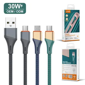 Nice Quality 30W Cable Fast Charging LDNIO LS631 Mobile Charger Wire USB 2.0 Type-C Cable PD Quick Charging Data Cables