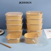 Tazón Redondo Desechable para Pasta, Uso en Catering, Precio Directo de Fábrica, con Tapas Transparentes de PET, Construcción Rígida, Múltiples Capacidades