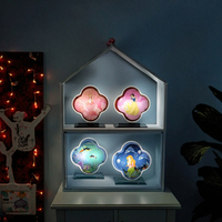 Lampe de nuit pour enfants W087, lustre en plastique de dessin animé, éclairage en ABS, lampe de chevet blanc chaud, taille moyenne, alimentation par prise électrique